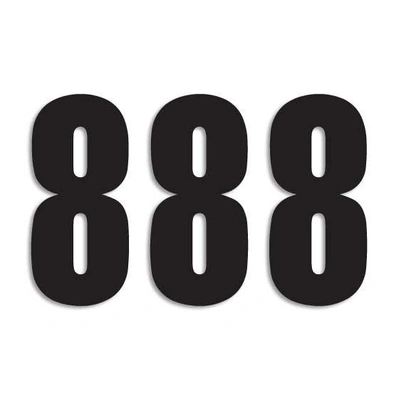 Blackbird Numbers Four Series 3Pk 8X5Cm Black 8