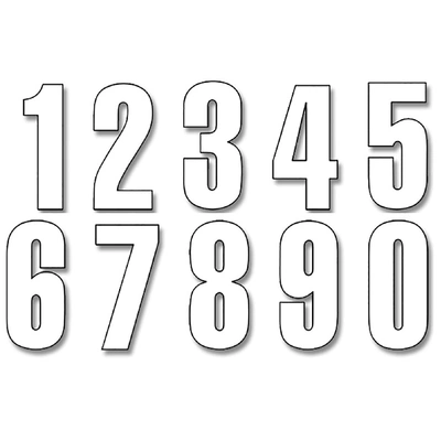 BLACKBIRD NUMBERS FOUR SERIES 3PK 8x5cm White 0