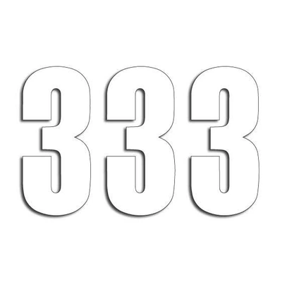BLACKBIRD NUMBERS FOUR SERIES 3PK 8x5cm White 3