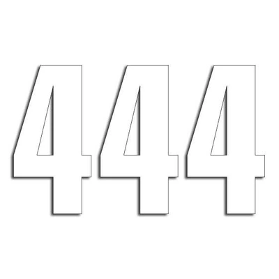 BLACKBIRD NUMBERS FOUR SERIES 3PK 8x5cm White 4