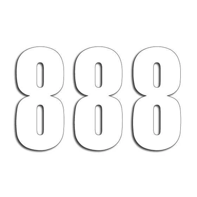 BLACKBIRD NUMBERS FOUR SERIES 3PK 8x5cm White 8