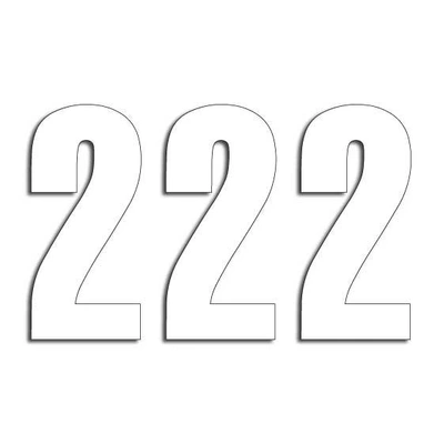 Blackbird Numbers Three Series 3Pk 13X7Cm White 2