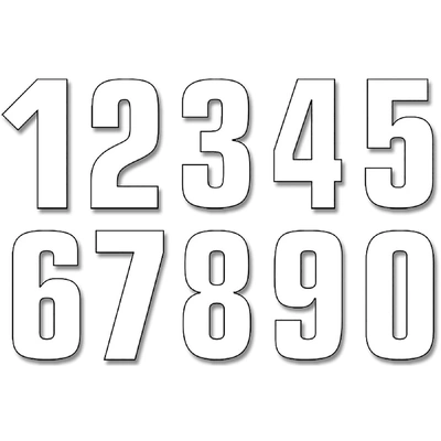 Blackbird Numbers Two Series 3Pk 16X7.5Cm White 0