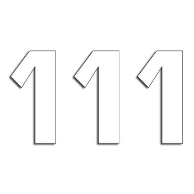 Blackbird Numbers Two Series 3Pk 16X7.5Cm White 1