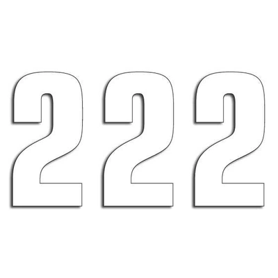 Blackbird Numbers Two Series 3Pk 16X7.5Cm White 2