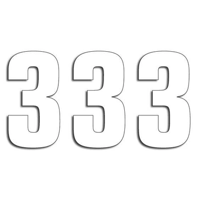 BLACKBIRD NUMBERS TWO SERIES 3PK 16x7.5cm White 3