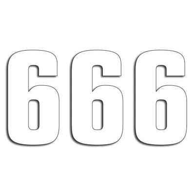 Blackbird Numbers Two Series 3Pk 16X7.5Cm White 6