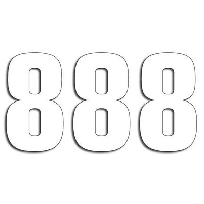 BLACKBIRD NUMBERS TWO SERIES 3PK 16x7.5cm White 8