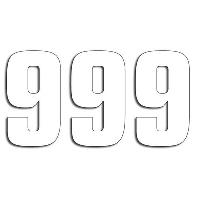 Blackbird Numbers Two Series 3Pk 16X7.5Cm White 9
