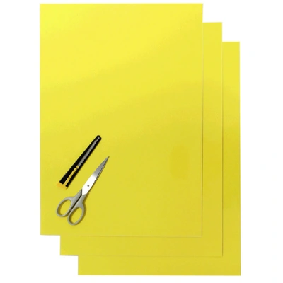 Blackbird Decals Sticker Sheets Yellow 47X33Cm 3Pk