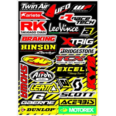 Blackbird Decal Universal Sponsor Logo Sticker Sheet A