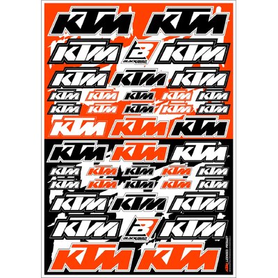 BLACKBIRD DECAL UNIVERSAL KTM LOGO STICKER SHEET