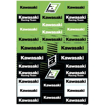 BLACKBIRD DECAL UNIVERSAL KAWASAKI LOGO STICKER SHEET