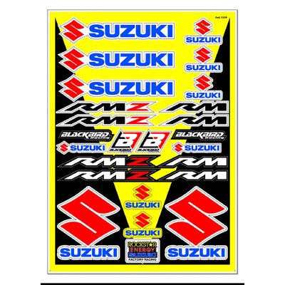 BLACKBIRD DECAL UNIVERSAL SUZUKI RMZ RM STICKER SHEET KIT