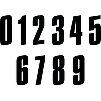 MCS 200mm Sx Slanted Numbers - Black