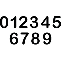 MCS 110mm Junior Arial Numbers - Black