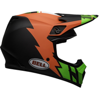 Bell MX-9 MIPS Strike Matte Black Orange Green Helmet