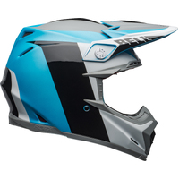 Bell Moto-9 Flex Division Helmet - White/Black/Blue