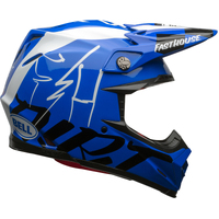 Bell Moto-9 Flex Fasthouse DITD Blue and White Helmet