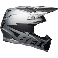 Bell Moto-9 Flex Breakaway Matte Silver Black Helmet