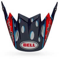 Bell Moto-9 Flex McGrath Replica Peak - Gloss Blue/Red/Black