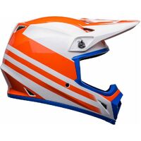 Bell 2023 MX-9 MIPS Disrupt White Orange Helmet