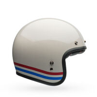Bell Custom 500 Stripes Helmet - Pearl White/Red/Blue