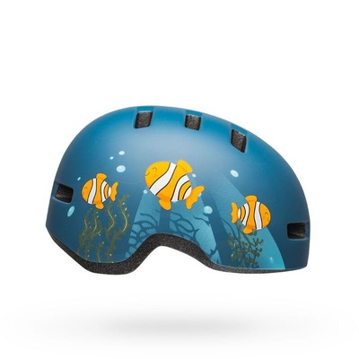 Bell Lil Ripper Fish Bicycle Helmet - Matte Grey/Blue