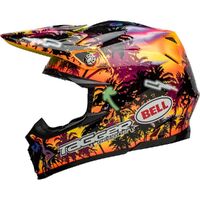 Bell Moto-9S Flex Tagger Tropical Fever Yellow Orange Helmet