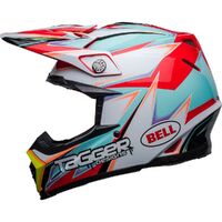 Bell Moto-9S Flex Tagger Edge Helmet - White/Aqua