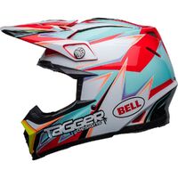 Bell Moto-9S Flex Tagger Edge Helmet - White/Aqua