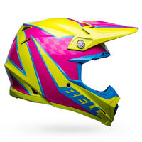 Bell Moto-9S Flex MX Helmet - SPRITE GLOSS YELLOW/MAGENTA