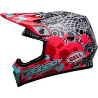 Bell MX-9 MIPS Tagger Splatter Bright Red Grey Helmet