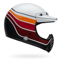 Bell Moto-3 Rollin Sands Saddleback Helmet - Satin/Gloss White/Black