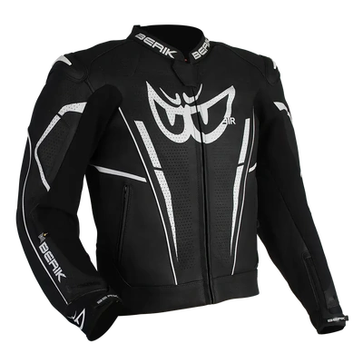 Berik Monza Leather Jacket - Black/White