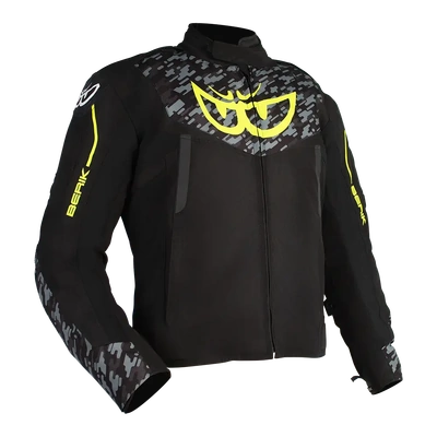 Berik Veloce Textile Jacket - Black/Camo/Hi-Vis