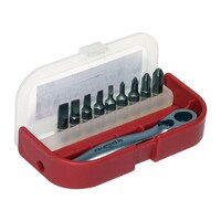 BikeService Hand Drive Bit Set - Flat & Phillips - 10pc