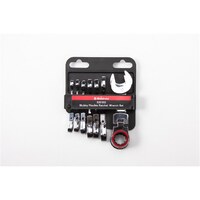 Bikeservice Ratchet Wrench Set Stubby Metric 8Pc