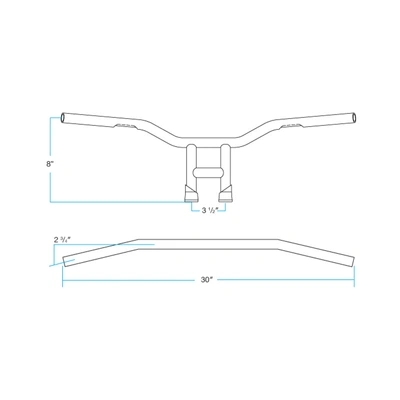 Biltwell Tyson Xl Bars - Chrome - 8"