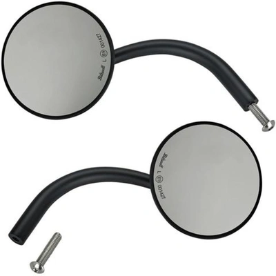 Biltwell Round Perch Mount Mirror - Black