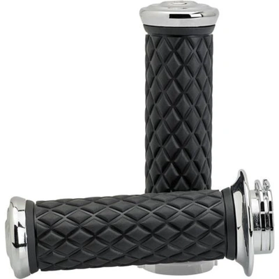 Biltwell Alumicore Grip Set (Dual Cable) - Chrome