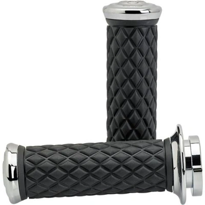 Biltwell Alumicore Grip Set (Throttle by Wire) - Chrome