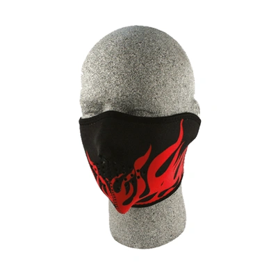 Zan Headgear Neoprene Half Mask - Red Flames - OS