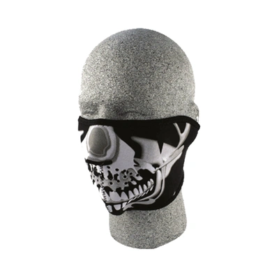 Zan Headgear Neoprene Half Mask - Chrome Skull - OS