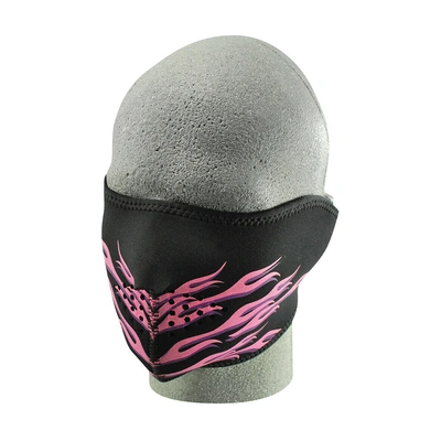 Zan Headgear Neoprene Half Mask - Pink Flames - OS