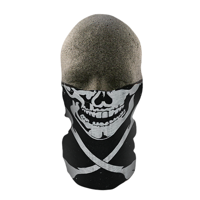 Zan Headgear Fleece Neck Tube - Skull X-Bones - OS