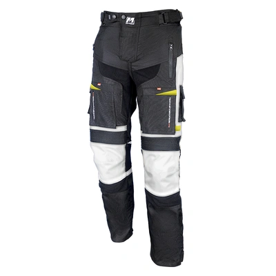 Motodry Trekker Adventure-Touring Pants - Black/Grey/Fluro