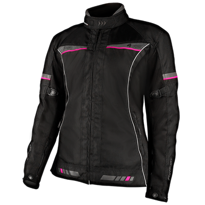 Motodry Ladies 4 Seasons Jackets - Black/Grey/Magenta