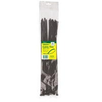 Cable Tie Black 400X8mm Pk25 Hang Card