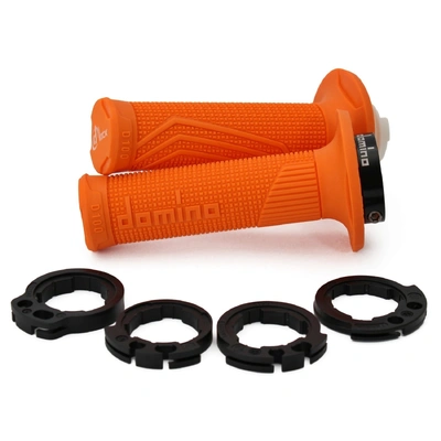 DOMINO GRIPS MX D100 D-LOCK ON 4T ORANGE